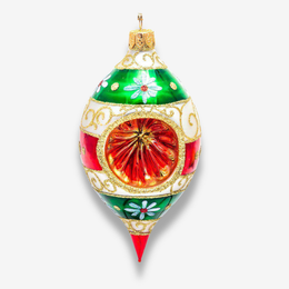 Green & Red Reflector Ornament