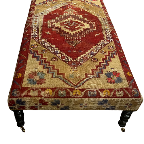 Custom Antique Armenian Rug Ottoman