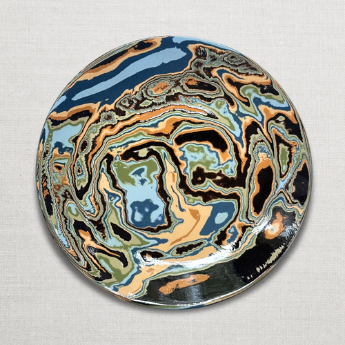 Marbled Dinner Plate in Papeete (PP #717)