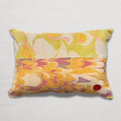 Hand Marbled One-of-a-Kind Pillow (SW10)
