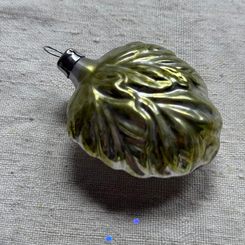 Nostalgic Acorns on Leaf Ornament