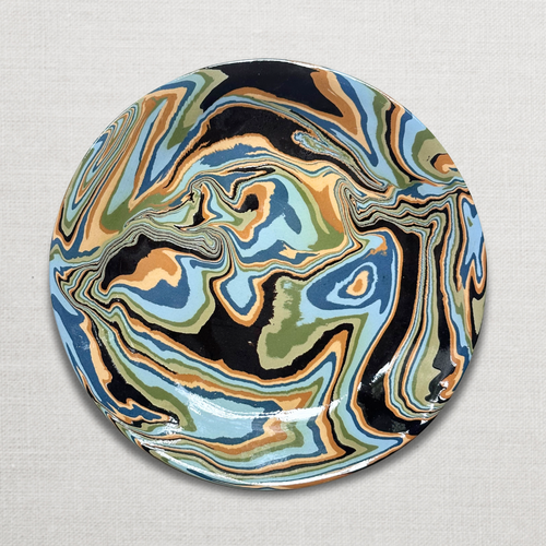 Marbled Dinner Plate in Papeete (PP #718)
