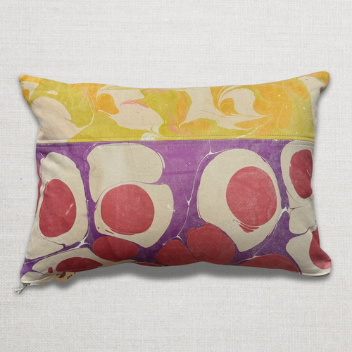 Hand Marbled One-of-a-Kind Pillow (SW10)