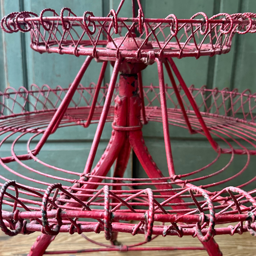 19th-century American Florist’s Wirework Spinning Plant Stand