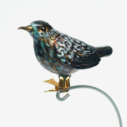 Brown & Green Clip-on Bird Ornament