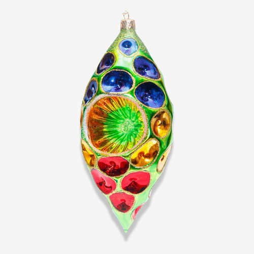 Oval Ornament With Multicolored Spots