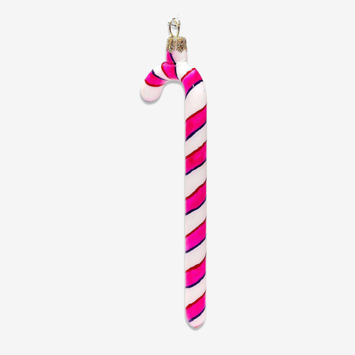 Pink & White Candy Cane Ornament