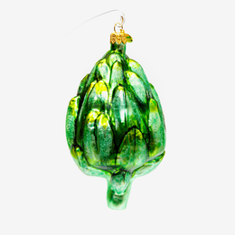 Green Glitter Artichoke Ornament