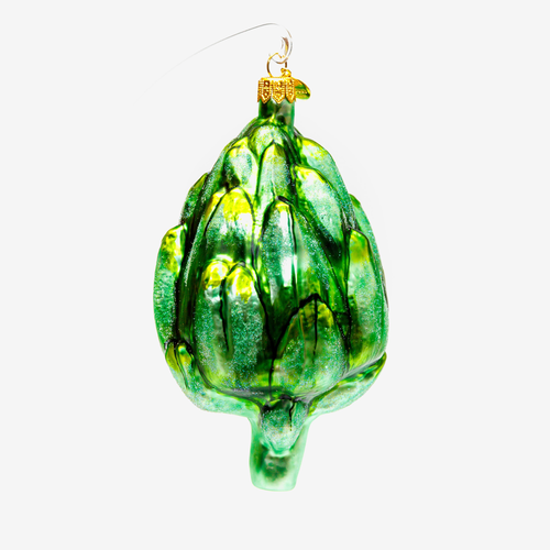 Green Glitter Artichoke Ornament