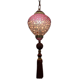 Glass "Majarincess” Lantern in Rose by Adam Kurtzman