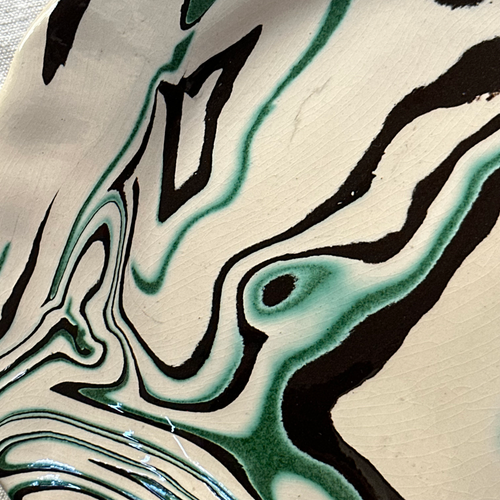 Marbled Dessert Plate XVIIIe in Glacier (RG #753)