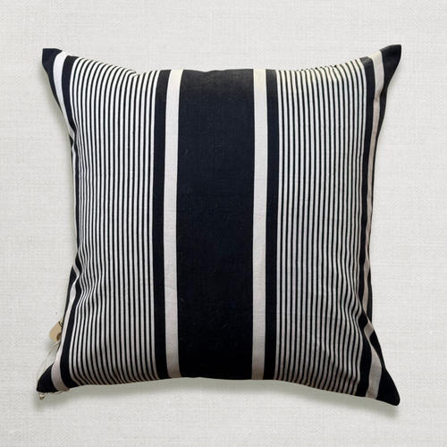 Custom 19th-century French Ticking Pillow (#3-11)