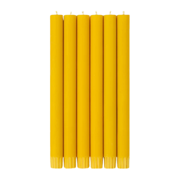 Set of 6 Candles in Bunting Yellow