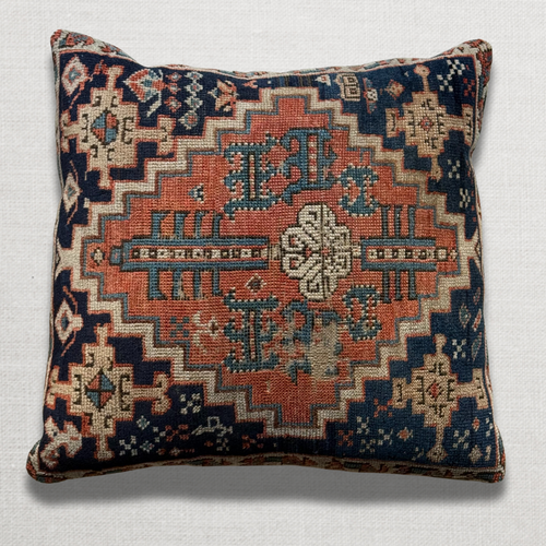 Antique Caucasian Rug Pillow #2