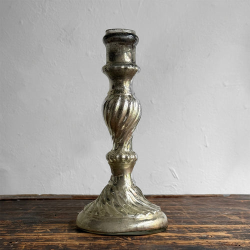 19th-century Mercury Glass Candle Holder (#10-1)