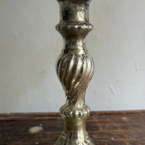 19th-century Mercury Glass Candle Holder (#10-1)