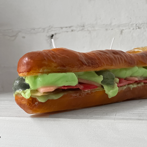 Stuffed Baguette Sandwich Candle