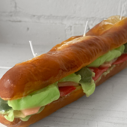 Stuffed Baguette Sandwich Candle