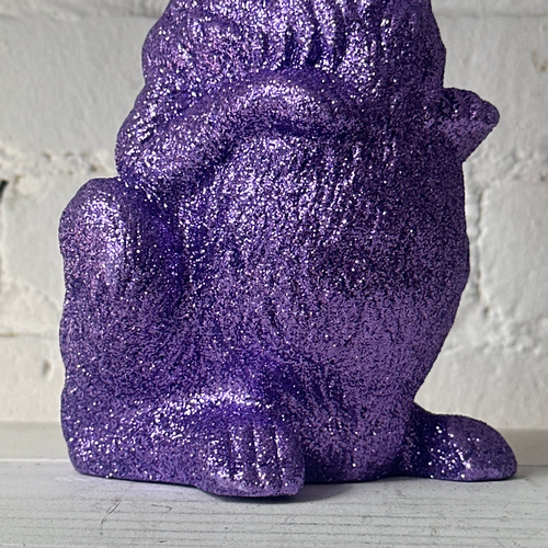 Ino Schaller Large Standing Glitter Bunny in Purple