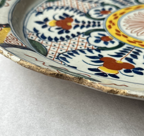 18th-century Polychrome Delft Charger Plate