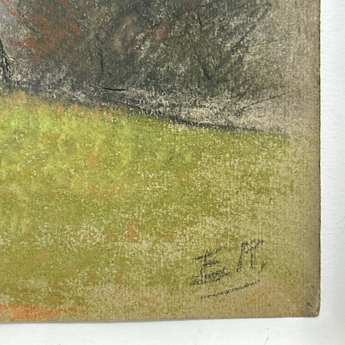 Evert Rabbers Framed Early 20th-century Landscape Pastel Drawing #15