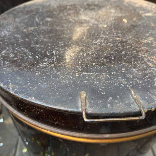 19th-century American Flour Tin Container