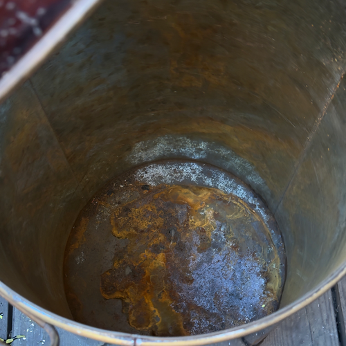 19th-century American Flour Tin Container
