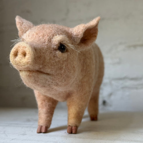 Needle Felted Pig