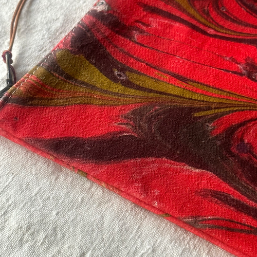 Hand Marbled One-of-a-Kind Zipper Pouch (#P01)