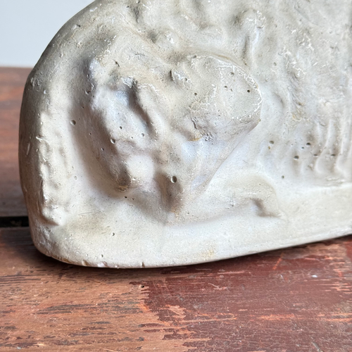 Vintage Plaster Sheep Figure