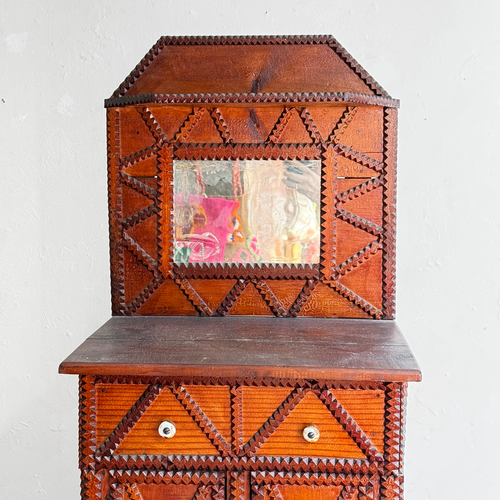 20th-century Tall Folk Dresser