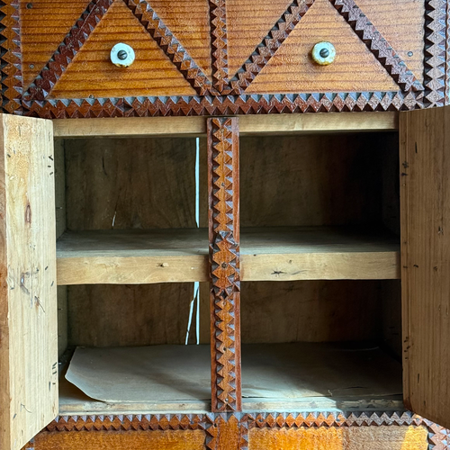 20th-century Tall Folk Dresser