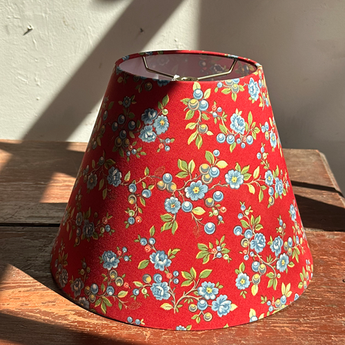 Custom Décors Barbares Lampshade in Serafane Red