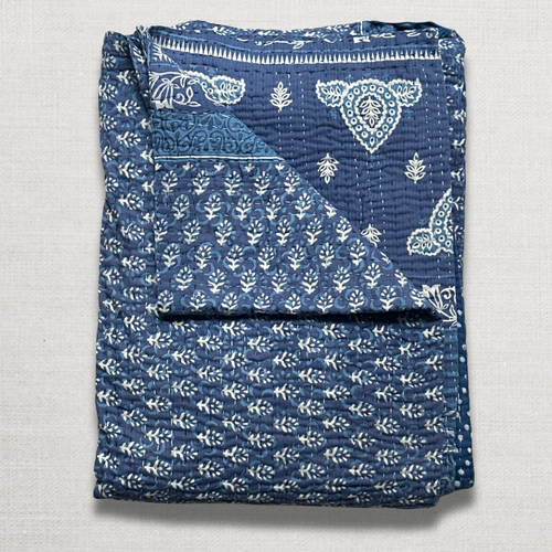 Vintage Sari Treble Bedcover (#601)