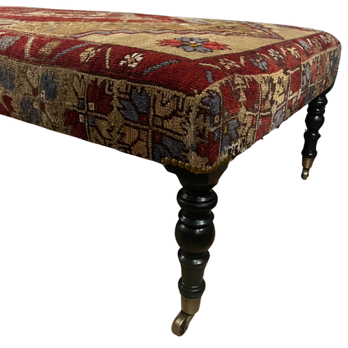 Custom Antique Armenian Rug Ottoman