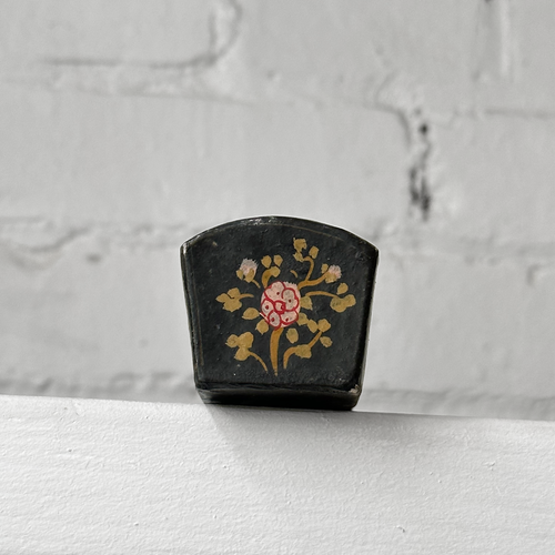19th-century Persian Lacquered Qalamdan Pen Box with Horse Motif