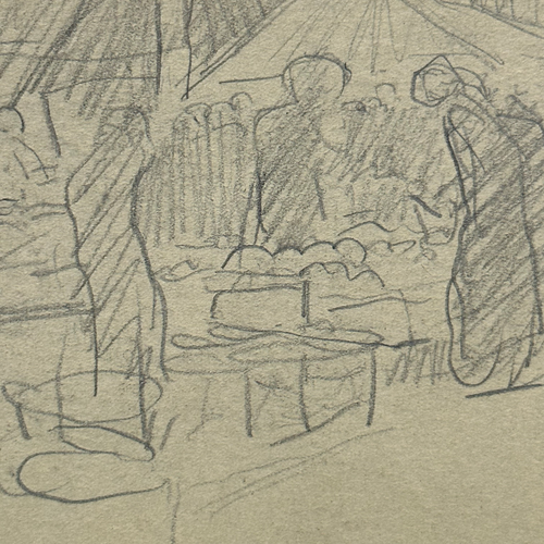 Evert Rabbers Early 20th-century Figure Sketch (ERP22)