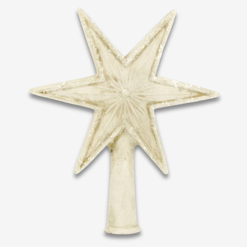 White Christmas Small Tree Topper Star