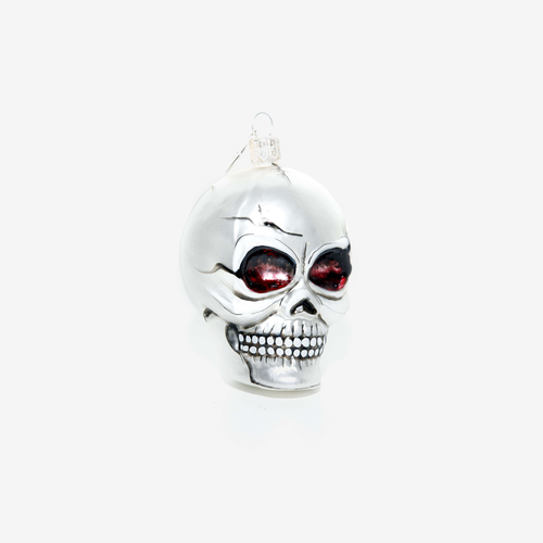 Skull with Red Eyes Ornament