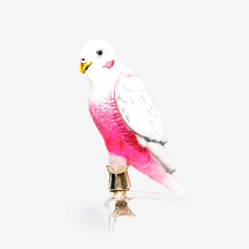 Pink Budgie Clip-On Ornament