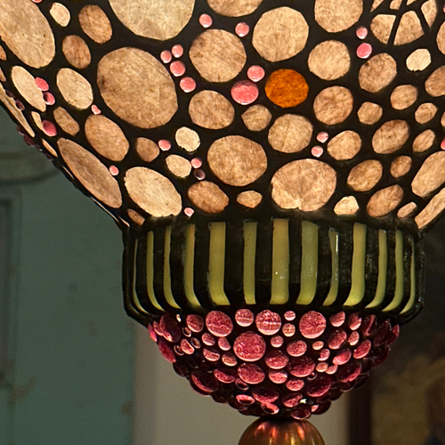 Glass "Majarincess” Lantern in Rose by Adam Kurtzman