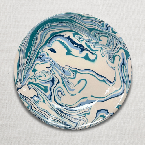 Marbled Dinner Plate in Bora Bora (BC #722)