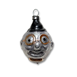 Nostalgic Clown Head with Glasses Ornament