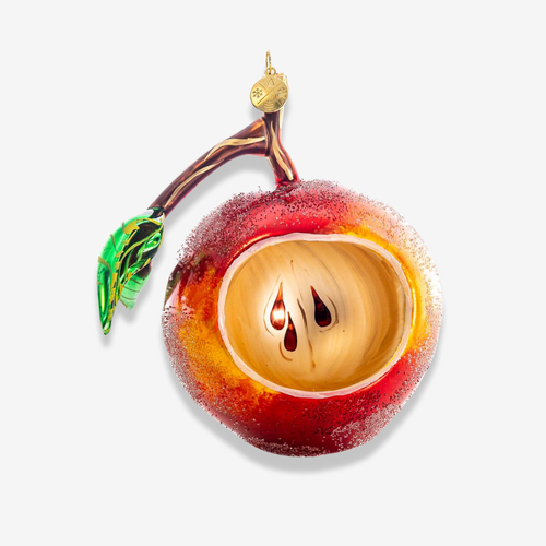 Apple With Leaves Ornament
