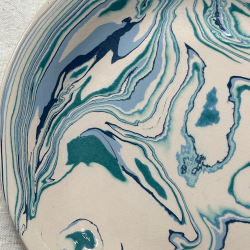 Marbled Dinner Plate in Bora Bora (BC #723)