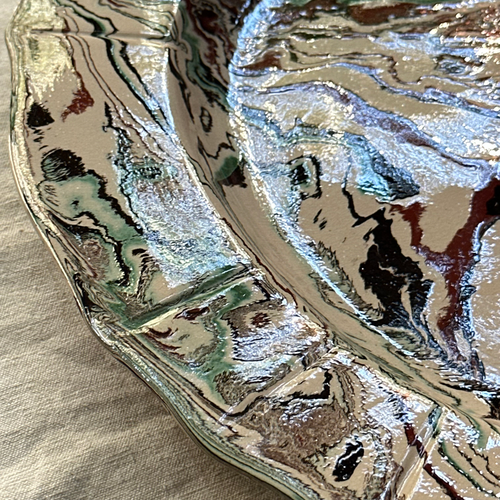 Marbled Louis XV Platter in Riga (RG #757)