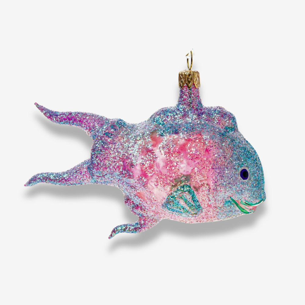 Blue & Pink Glitter Fish Ornament