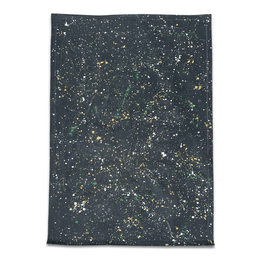 5' x 8' Black Point Mercantile Splatter Painted Canvas Mat #24