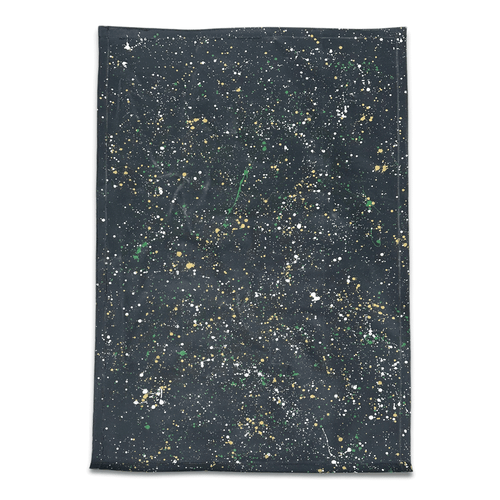 5' x 8' Black Point Mercantile Splatter Painted Canvas Mat #24