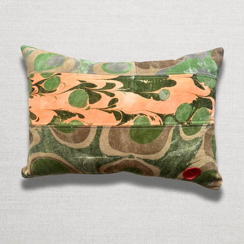 Hand Marbled One-of-a-Kind Pillow (SW717)